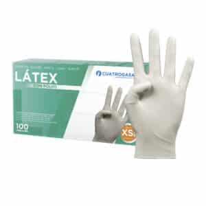 Guante látex con polvo talla XS 100 uds.