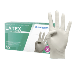 Guante látex con polvo talla S 100 uds.
