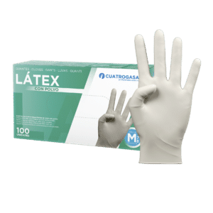 Guante látex con polvo talla M 100 uds.