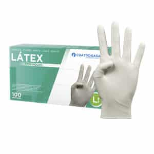 Guante látex con polvo talla L 100 uds.