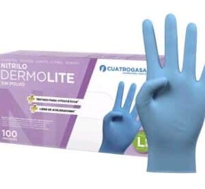 Guante nitrilo azul sin polvo talla L 100 uds.